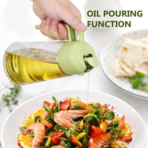 ১ এর মধ্যে ২ অয়েল স্প্রেয়ার এবং অয়েল ডিসপেনসার বোতল ৫০০ মিলি