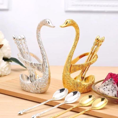 Cutlery Set Spoon Swan Holder