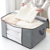 Blanket Storage Bag, Foldable Space-saving Non-woven Fabric Folding Stackable Blanket Storage Bag for Wardrobe