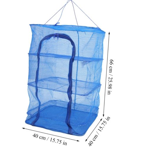 ভাঁজযোগ্য ৪ স্তরের খাবার শুকানোর জাল, ঝুলন্ত মাছ শুকানোর জাল