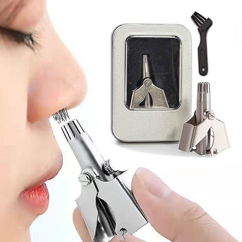 Nose Ear Hair Trimmer Manual Stainless Steel, Shaving And Unwanted Hair Removal Tool