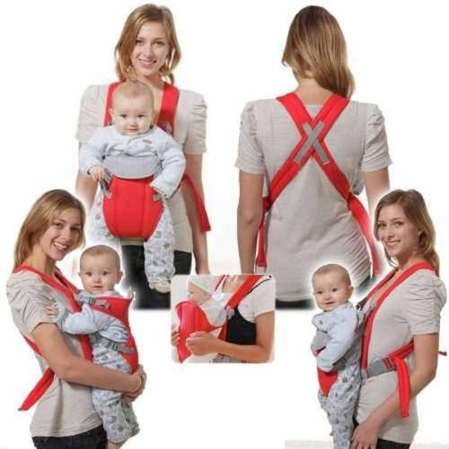 Baby Carrier Comfort Wrap Bag - Red & Navy Blue