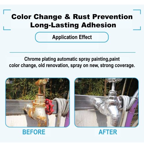 Sanvo Spray Paint (318 Bright Chrome) Metallic Bright Chrome Color Aerosol Spray Paint