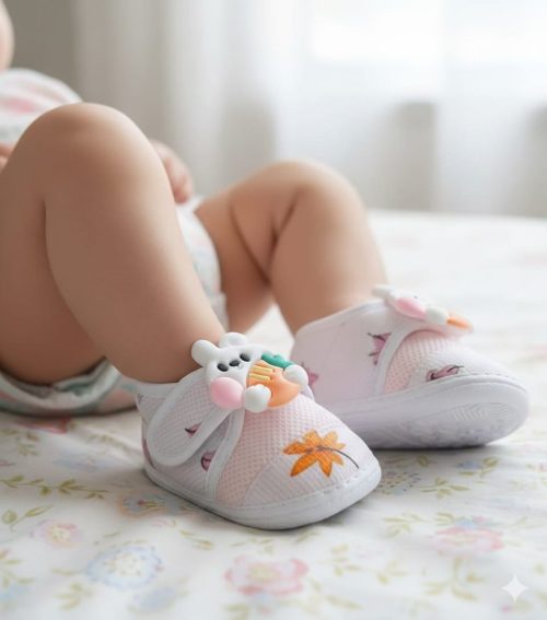 Newborn Baby Cotton Soft Shoes, I Love Baby Shoe For (0- 12 Months)