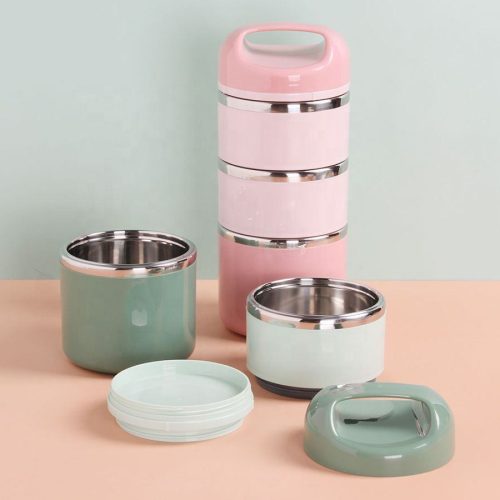 098b4afa-2b9a-46de-b77e-335c7ed4991f Tedemei 3-Layer Stainless Steel Lunch Box Leak-Proof with Handle and PU Foam Insulation