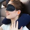 Travel Selection 3 in 1 with Comfort Neck Pillow Sleeping Eye Mask & Travel Earplug Set