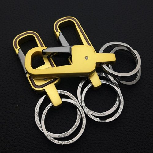 Omuda Hook Locking Double Rings Metal Key Holder for Car, Motorcycle, Bike, Home, Office - Nice key Ring - style key Ring - Good key Ring - Stainless Steel Key Ring, Men's Fashion Key Chain Gift