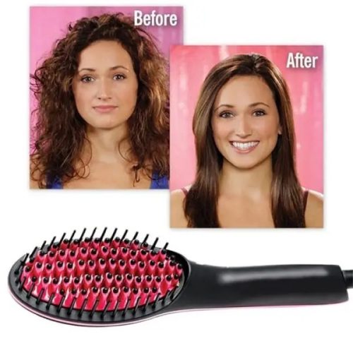 Simply Straight Ceramic Heat Hair Straightening Brush With Digital Control, Ceramic Heat Hair Straight Brush with Digital Control