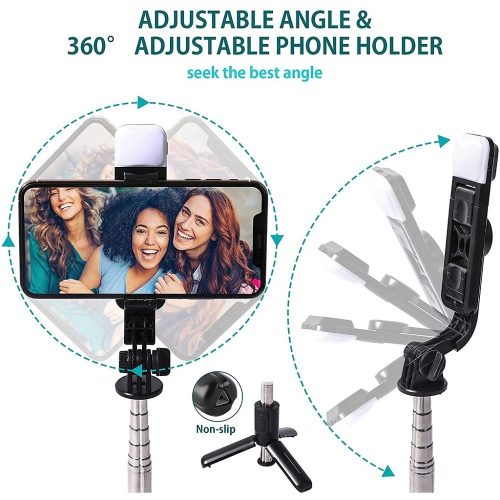 19ea7c04-a8f7-4747-88cb-1852360b1335 R1S Bluetooth Selfie Stick 4 in 1 Tripod Remote Control Selfie Stand