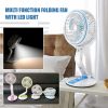 Rechargeable Folding Fan With LED Light, LR Fan