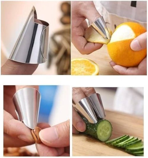 1cf556e8-9360-4d14-8200-95f2680f771a 2Pcs Stainless Steel Finger Guard Kitchen Tools, Nail Protector Safe Chopping Kitchen Tools