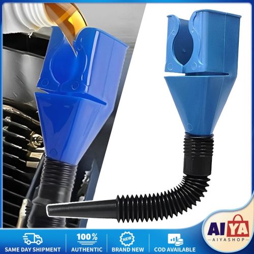Draining Oil Snap Plastic Funnel, Flexible Portable Oil Funnel