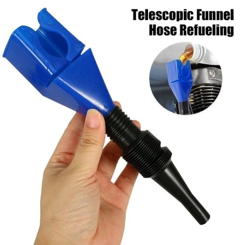 Draining Oil Snap Plastic Funnel, Flexible Portable Oil Funnel