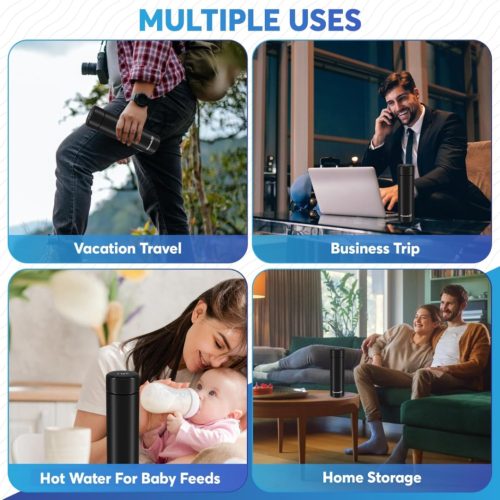 Smart Thermal Flask with Led Temperature Display, Stainless Steel Water Bottle LED Touch Display Screen