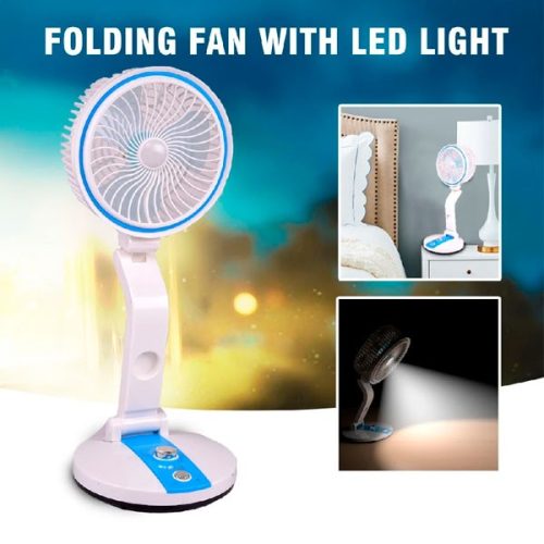 Rechargeable Folding Fan With LED Light, LR Fan
