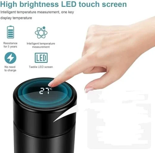 Smart Thermal Flask with Led Temperature Display, Stainless Steel Water Bottle LED Touch Display Screen