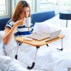 Foldable Laptop Table Wooden For Reading, Writing, Eating, On Bed