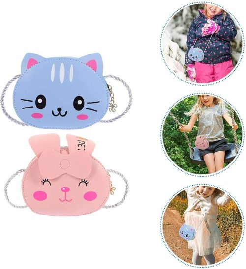 Fashion Mini Rabbit Cat Animal Shape Penny Purse Kids Girls Purses Crossbody Handbags