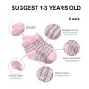 1 Pairs Baby Socks With Non-Slip Grips, Baby Non-skid Socks Toddler Newborn Infant Non Slip Socks with Grips Anti-Slip Girls Boys Ankle Socks