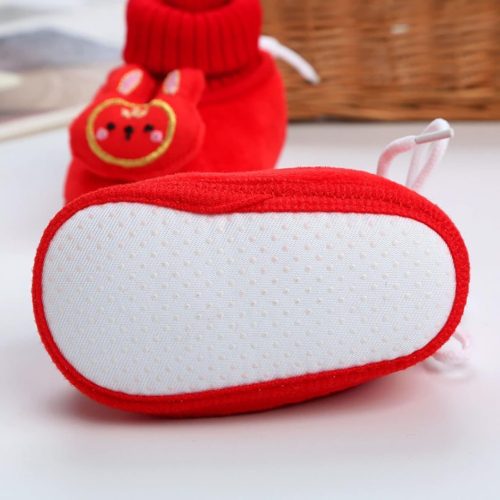 Rabbit Cartoon Baby Shoe, Warm Soft Sole Winter Plush and Thick Cotton Socks and Shoes