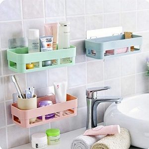 Kitchen Bathroom Storage Rack -1pcs, Wall Hanging Bathroom Shelves Storage Shelf Rack