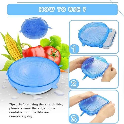 6pcs Silicon (Big) Food Cover Set