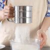 Flour Sifter, Stainless Steel Sifter for Baking, Double Layer Fine Mesh Baking Sifter, One Hand Press Crank Sifter for Powdered Sugar Shaker Duster, Flour Sieve Sifter for Baking Cakes Rondauno