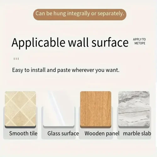 6Pcs Self Adhesive Hook Key Storage Hanger for Kitchen Bathroom Door Wall