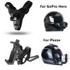 Motorcycle Helmet Chin Mount Holder Bracket for Mobile & GoPro