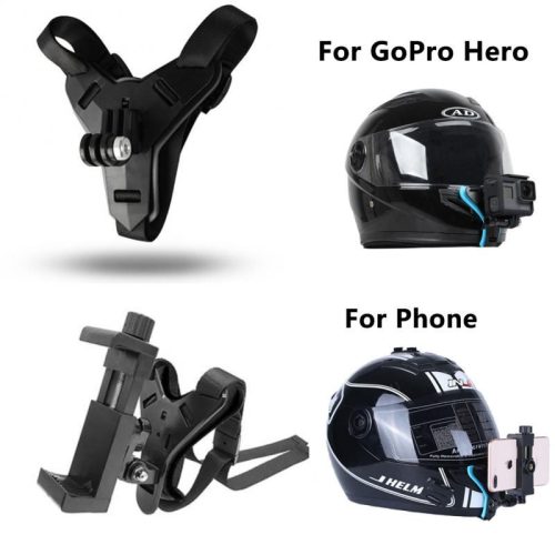 Motorcycle Helmet Chin Mount Holder Bracket for Mobile & GoPro