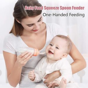 Silicone spoon feeder for baby 1pcs