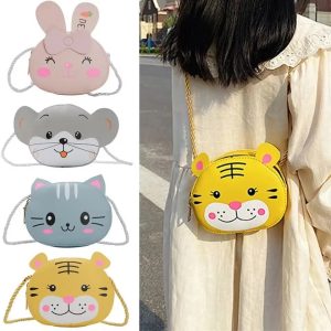 Fashion Mini Rabbit Cat Animal Shape Penny Purse Kids Girls Purses Crossbody Handbags