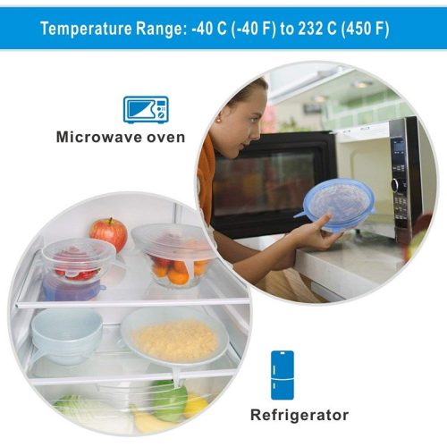 6pcs Silicon (Big) Food Cover Set