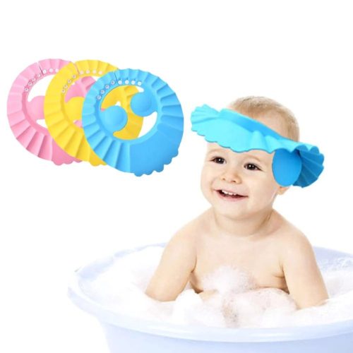 Baby Bathing Shower Cap Hat With Ear Wash Hair Shield