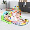 Baby Gym Play Mat Activity Center, Kick and Play Piano Gym Mat with Music and Lights, Gifts for Baby Newborn Toddler Infants Boys Girls