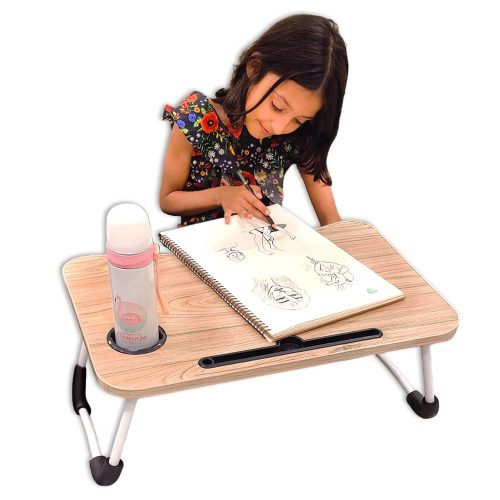 Foldable Laptop Table Wooden For Reading, Writing, Eating, On Bed