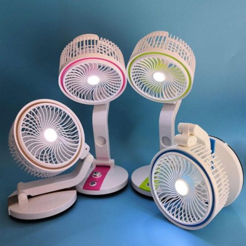 Rechargeable Folding Fan With LED Light, LR Fan