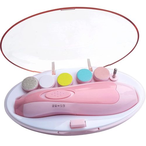 নবজাতক ইলেকট্রিকের জন্য বেবি নেইল ট্রিমার ফাইলার, ৬টি গ্রাইন্ডিং হেড সহ, বাচ্চাদের জন্য নিরাপদ ম্যানিকিউর কিট নেইল ক্লিপার, ব্যথাহীন নিরাপদ, কার্যকর