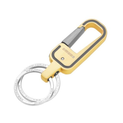 Omuda Hook Locking Double Rings Metal Key Holder for Car, Motorcycle, Bike, Home, Office - Nice key Ring - style key Ring - Good key Ring - Stainless Steel Key Ring, Men's Fashion Key Chain Gift