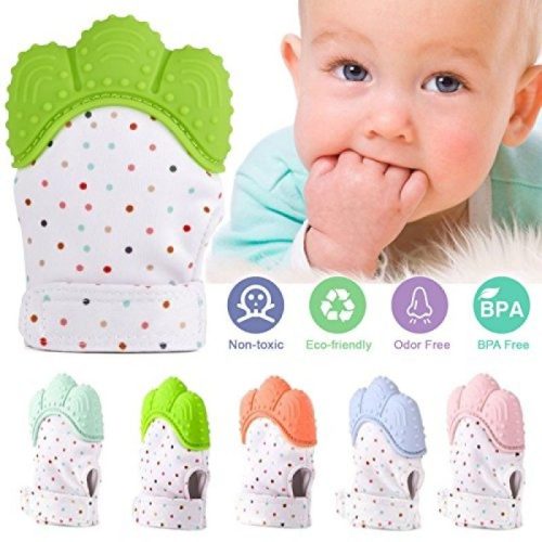 1Pcs Baby Silicone Mitten Teether Glove, Silicone Teething Mitt