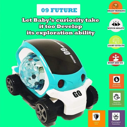 09 Future Car Rotate 360° with Flashing Light & Music 3D Electric Toy Cars for Kids. Didai 09 Future Car