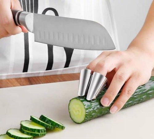 6db018c2-05c7-42f4-acc5-19e48c83948e 2Pcs Stainless Steel Finger Guard Kitchen Tools, Nail Protector Safe Chopping Kitchen Tools