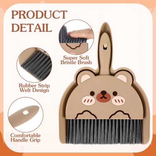 Mini Dustpan and Brush Set, Mini Broom Cleaning Brush with Dustpan, Dust Clean Brush