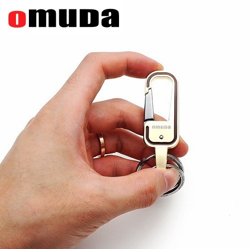Omuda Hook Locking Double Rings Metal Key Holder for Car, Motorcycle, Bike, Home, Office - Nice key Ring - style key Ring - Good key Ring - Stainless Steel Key Ring, Men's Fashion Key Chain Gift