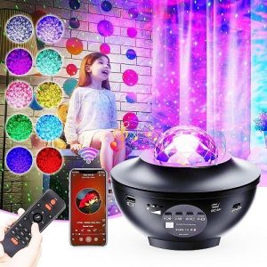 Starry Sky Galaxy Projector Lamp, Bluetooth USB Remote Control Music Player