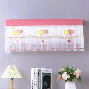 110cm/1.5Ton Embroidered Net Split AC Cover