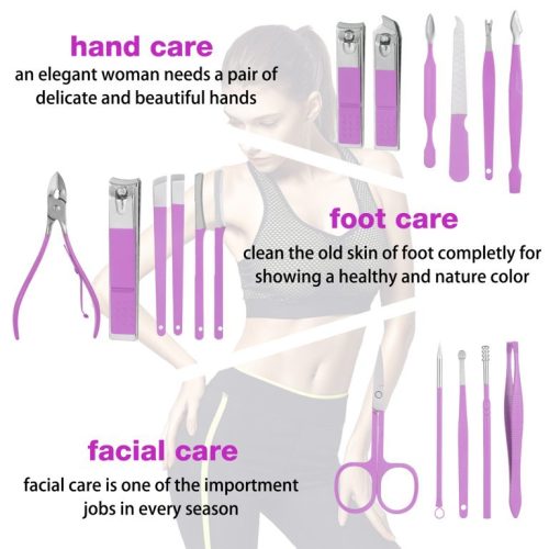 16 Pcs Manicure Set Professional Nail Clippers Pedicure Kit