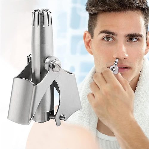 Nose Ear Hair Trimmer Manual Stainless Steel, Shaving And Unwanted Hair Removal Tool