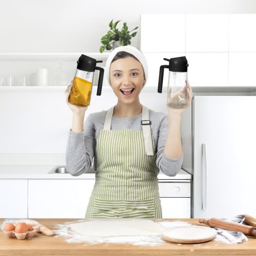 ১ এর মধ্যে ২ অয়েল স্প্রেয়ার এবং অয়েল ডিসপেনসার বোতল ৫০০ মিলি