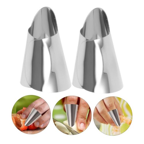 861db479-2b30-421a-8844-33708210fc27 2Pcs Stainless Steel Finger Guard Kitchen Tools, Nail Protector Safe Chopping Kitchen Tools